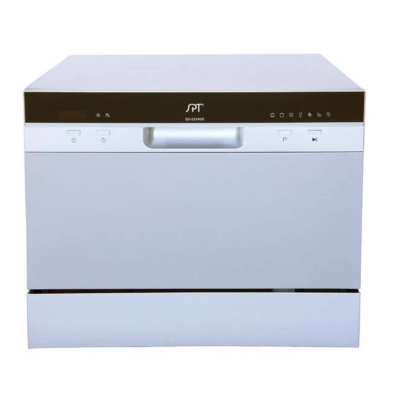 Sunpentown 17.24 x 21.65 x 19.69 in. Energy Star Countertop Dishwasher with Delay Start & LED - Silver - image 1