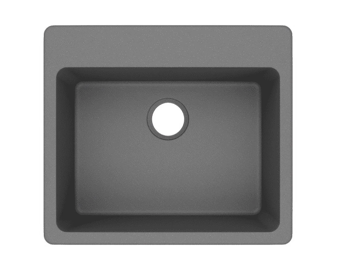 Elkay Quartz Classic 25" x 22" x 9-1/2", Single Bowl Drop-in Sink, Greystone - image 2