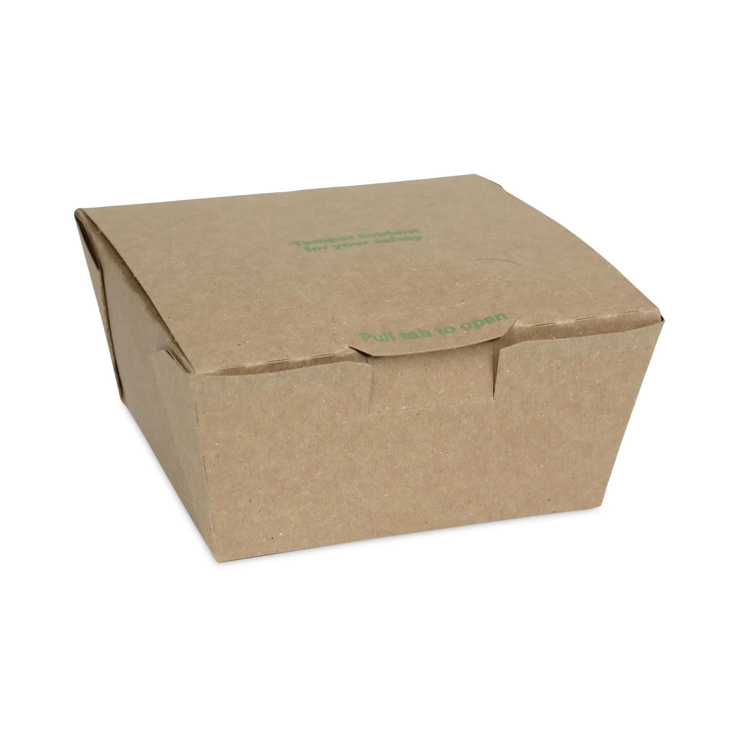 Pactiv Evergreen EarthChoice Tamper Evident OneBox Paper Box, 4.5 x 4.5 x 2.5, Kraft, 312/Carton -PCTNOB01KECTE - image 3