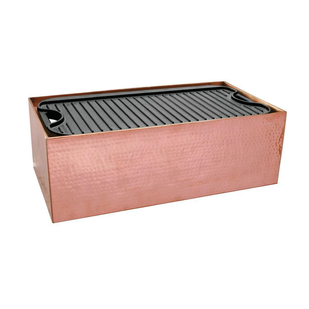 Hammered Copper Finish Griddle Station - 22"L x 11"W x 7"H - image 1