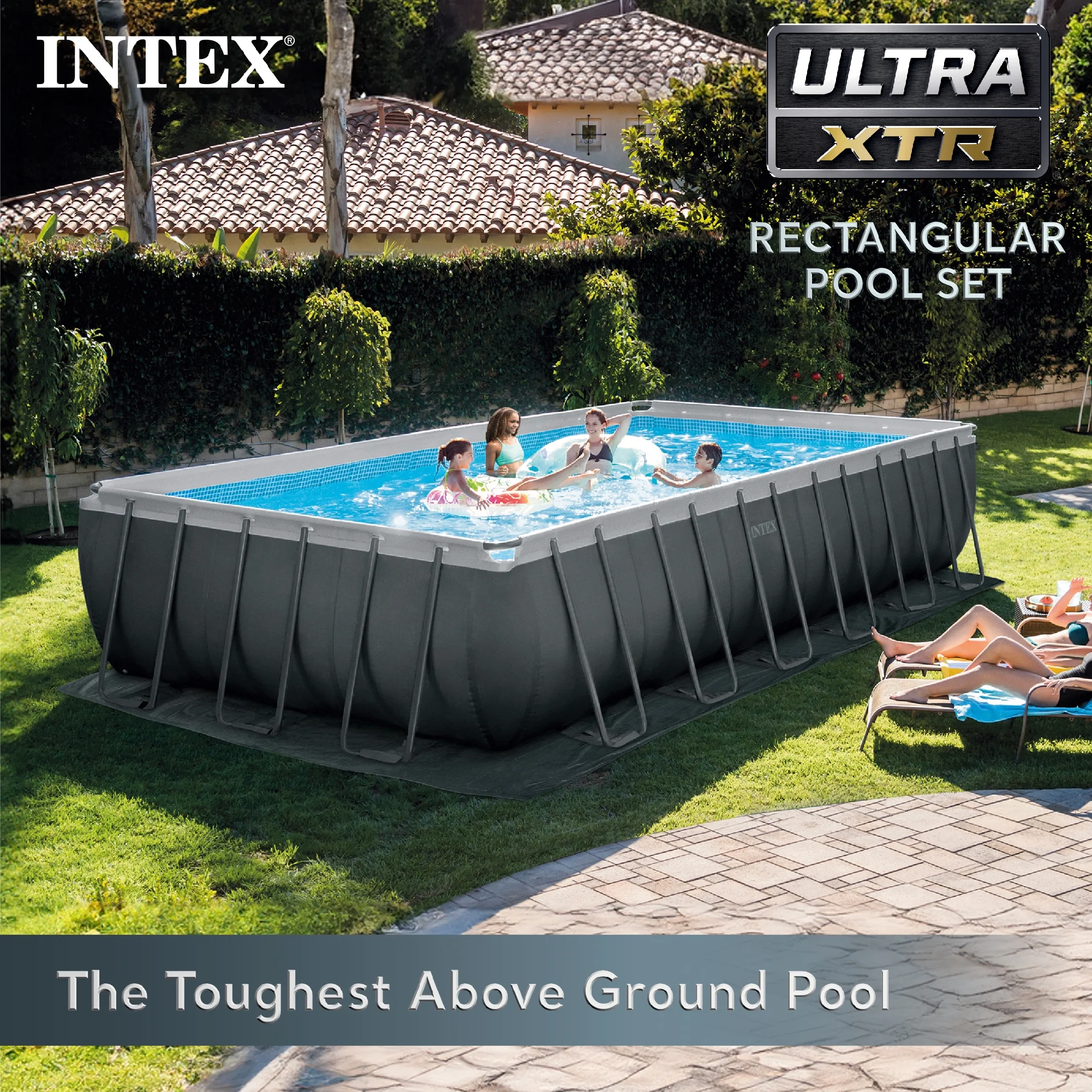 INTEX 24ft x 12ft x 52in Ultra XTR Above Ground Pool, Floats (2 Pack), & Inflatable Cooler - image 2