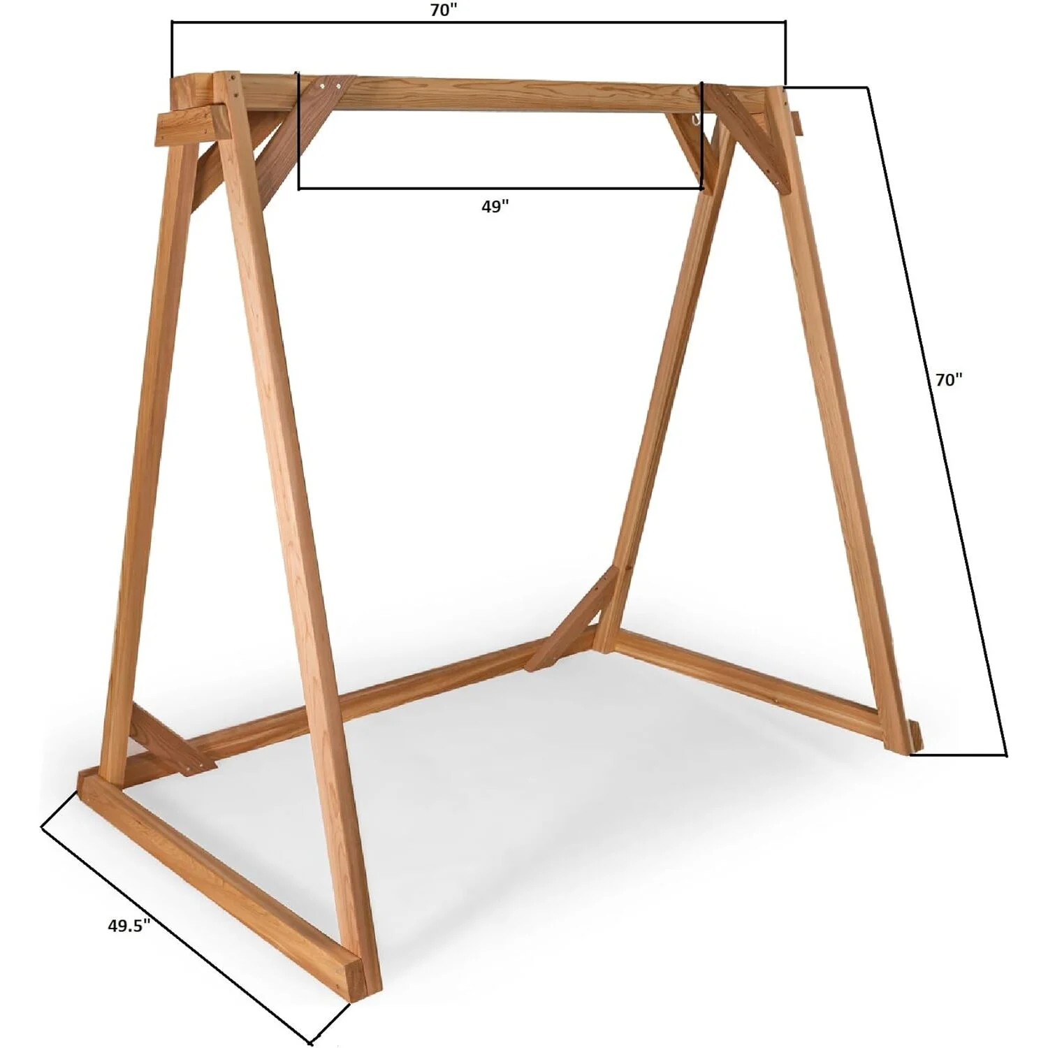 All Things Cedar AF72 Swing Frame | 6ft Premium Outdoor Swing Stand - 70L x 48W x 68H - image 7