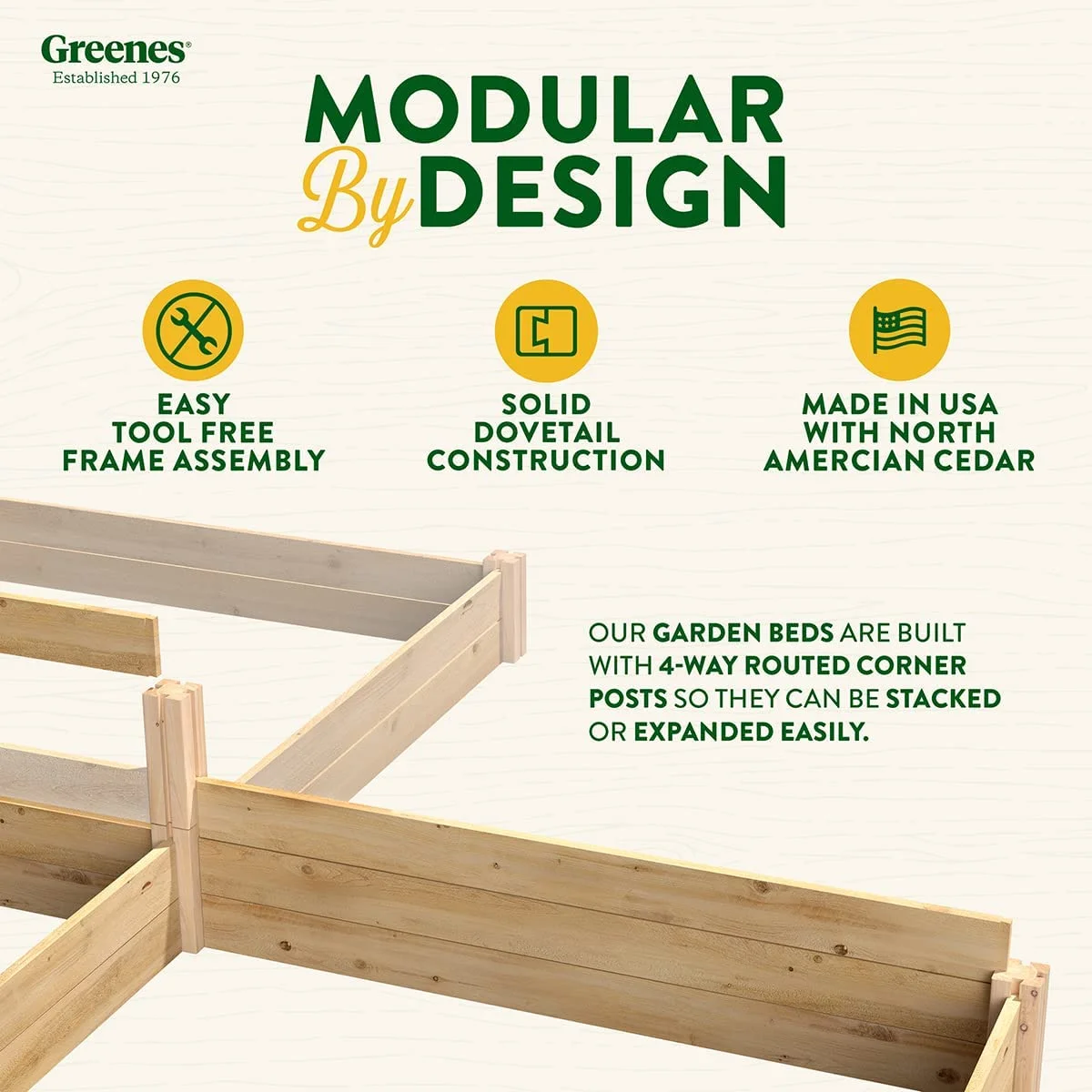 Original Cedar Raised Garden Bed, 2' x 4' x 10.5" - Made in with North Cedar - image 5