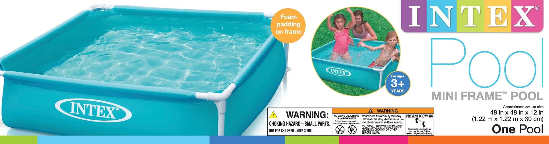 Intex Mini Frame Kiddie 4ft x 4ft x 12in Beginner Frame Swimming Pool (5 Pack) - image 5