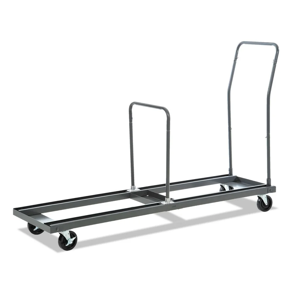 Alera ALEFTCART 20.86 in. x 50.78 in. to 72.04 in. x 43.3 in. 600 lbs. Capacity Metal Chair/Table Cart - Black - image 2