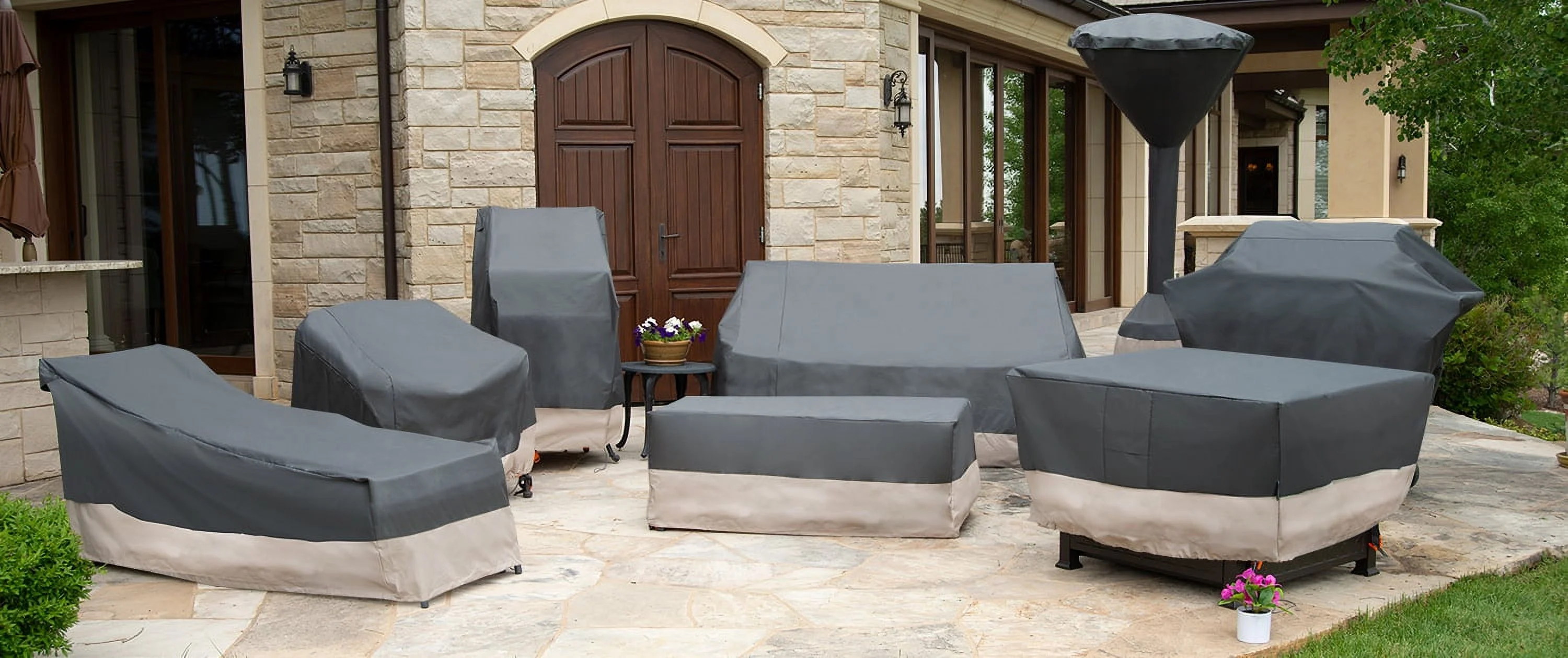 Modern Leisure Renaissance Patio Swing Cover, 81"L x 52"W x 70"H, Gray - image 5