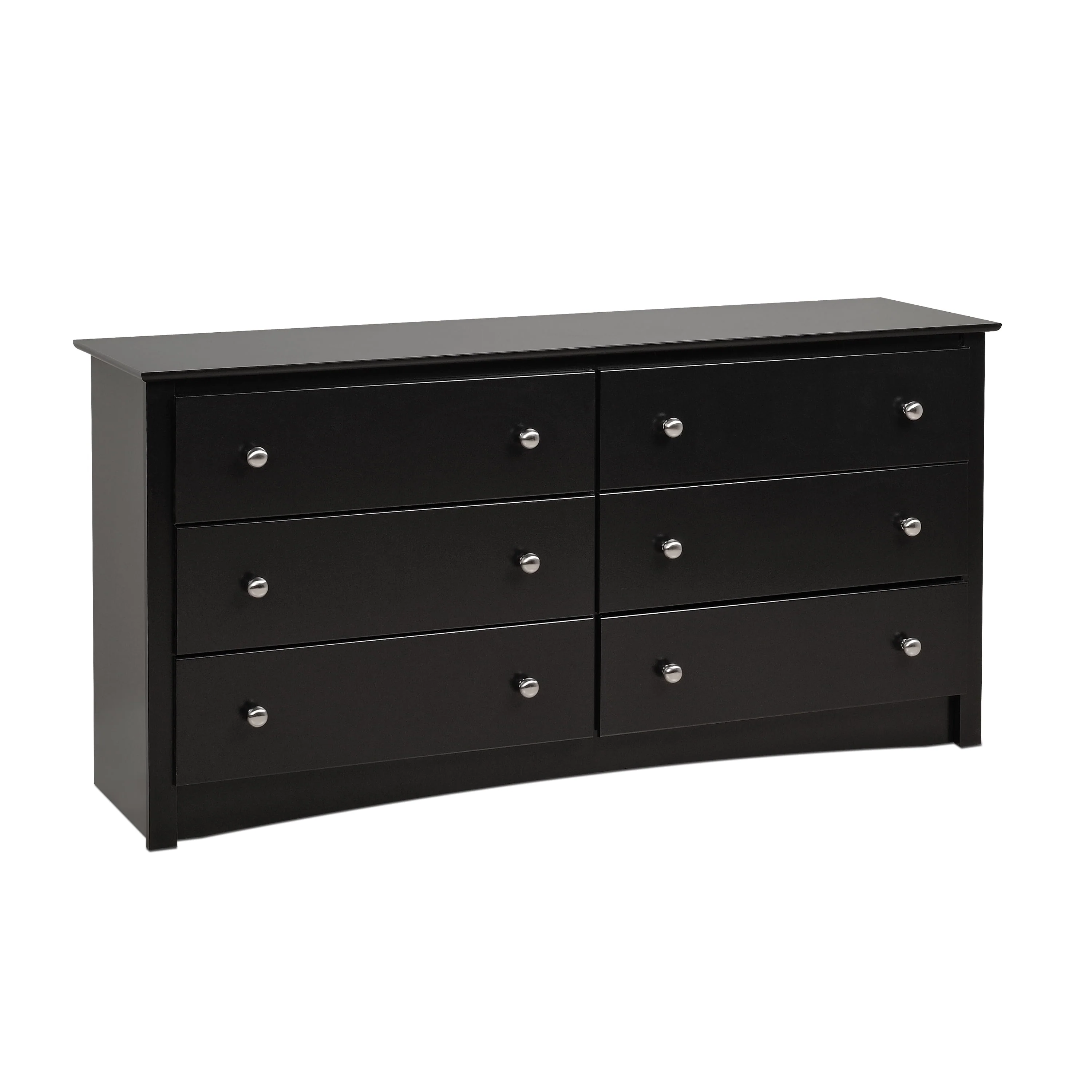 Prepac Sonoma 6 Drawer Wooden Double Dresser, 16" x 59" x 29", Black - image 3