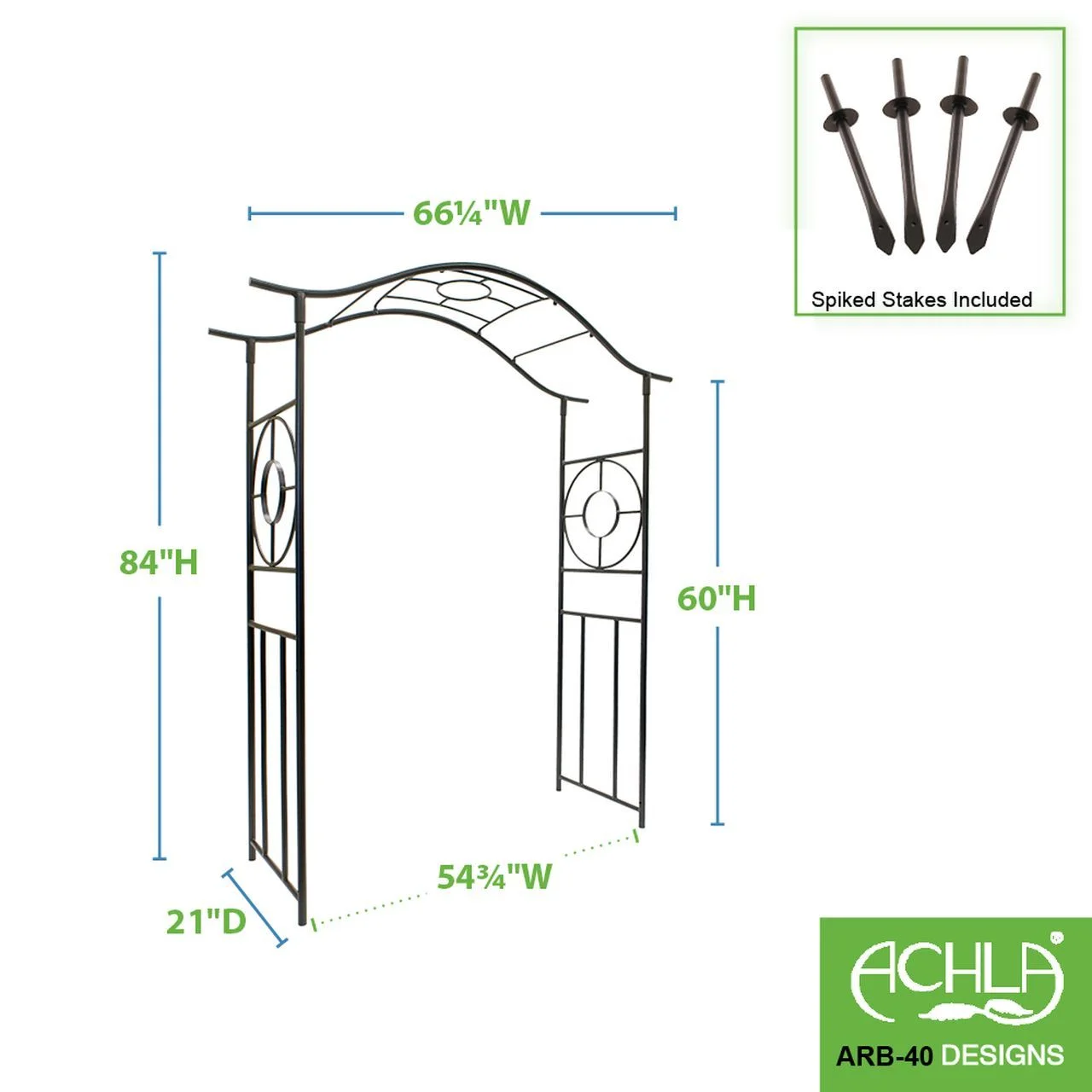 Achla ARB-40 21'' x 66.2'' x 84'' Tuscany Arbor - image 2