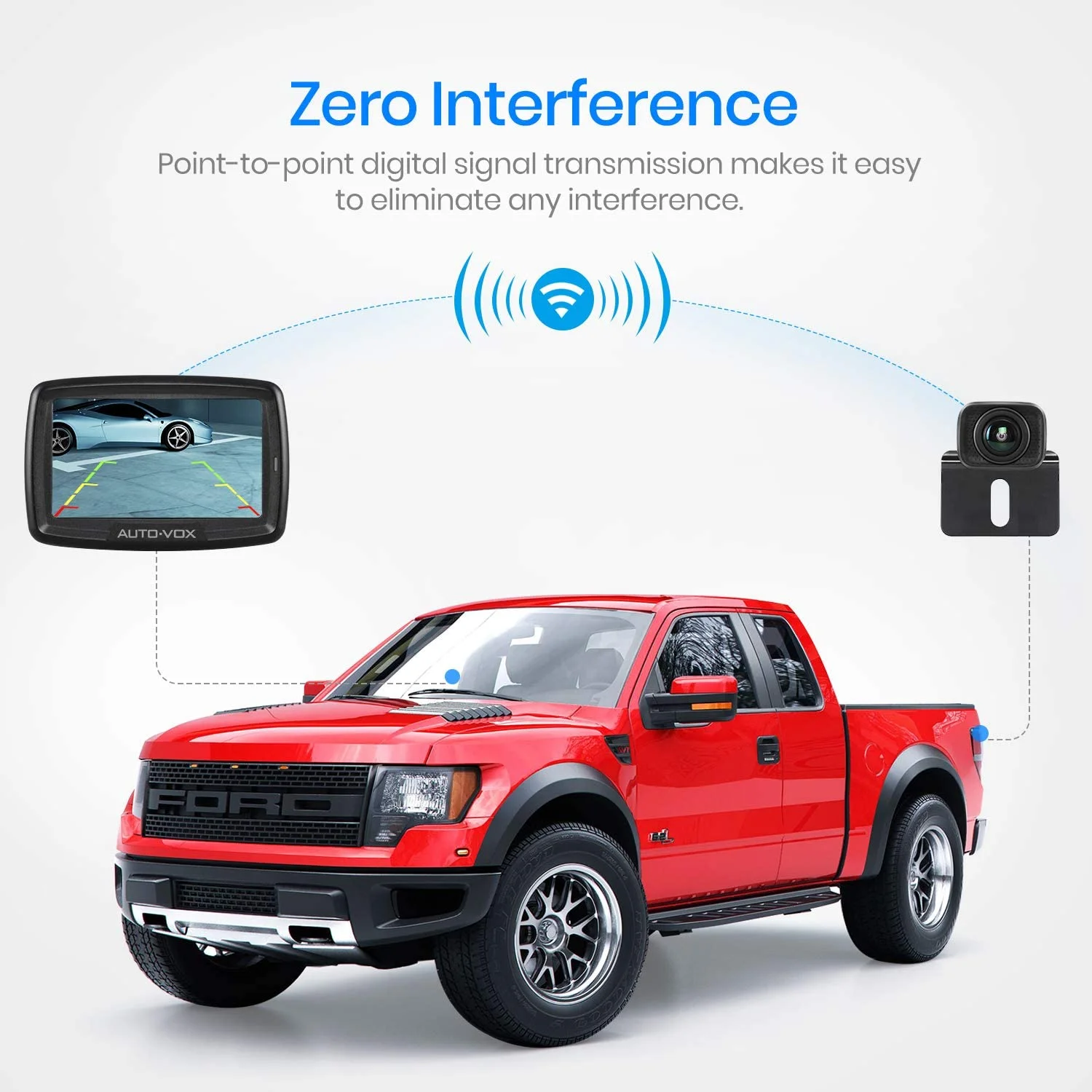 Auto-Vox Wireless Backup Digital Wireless Reverse Camera for Trailer, Black, 4.50 x 0.50 x 3.40 in - image 6