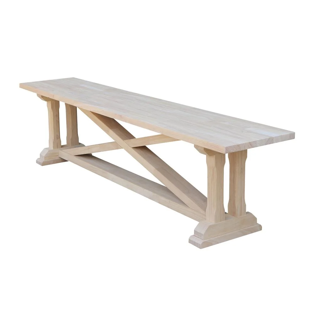 Double X-Back Bench With Arms and Shelf - image 5