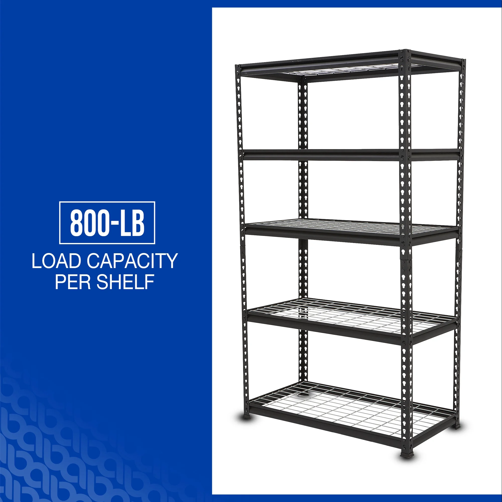 Strongway Heavy-Duty Wire Shelving Unit, 5 Shelves, 4000-Lb. Capacity, 36in.W x 18in.D x 72in.H - image 2