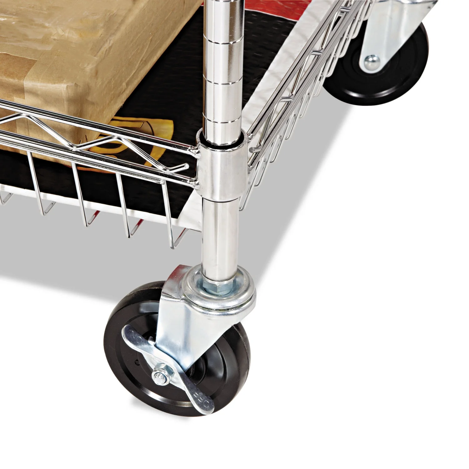 Alera ALEMC3518SR Carry-All 34.88 in. x 18 in. x 39.5 in. Basket/Shelf Mail Cart - Silver - image 4