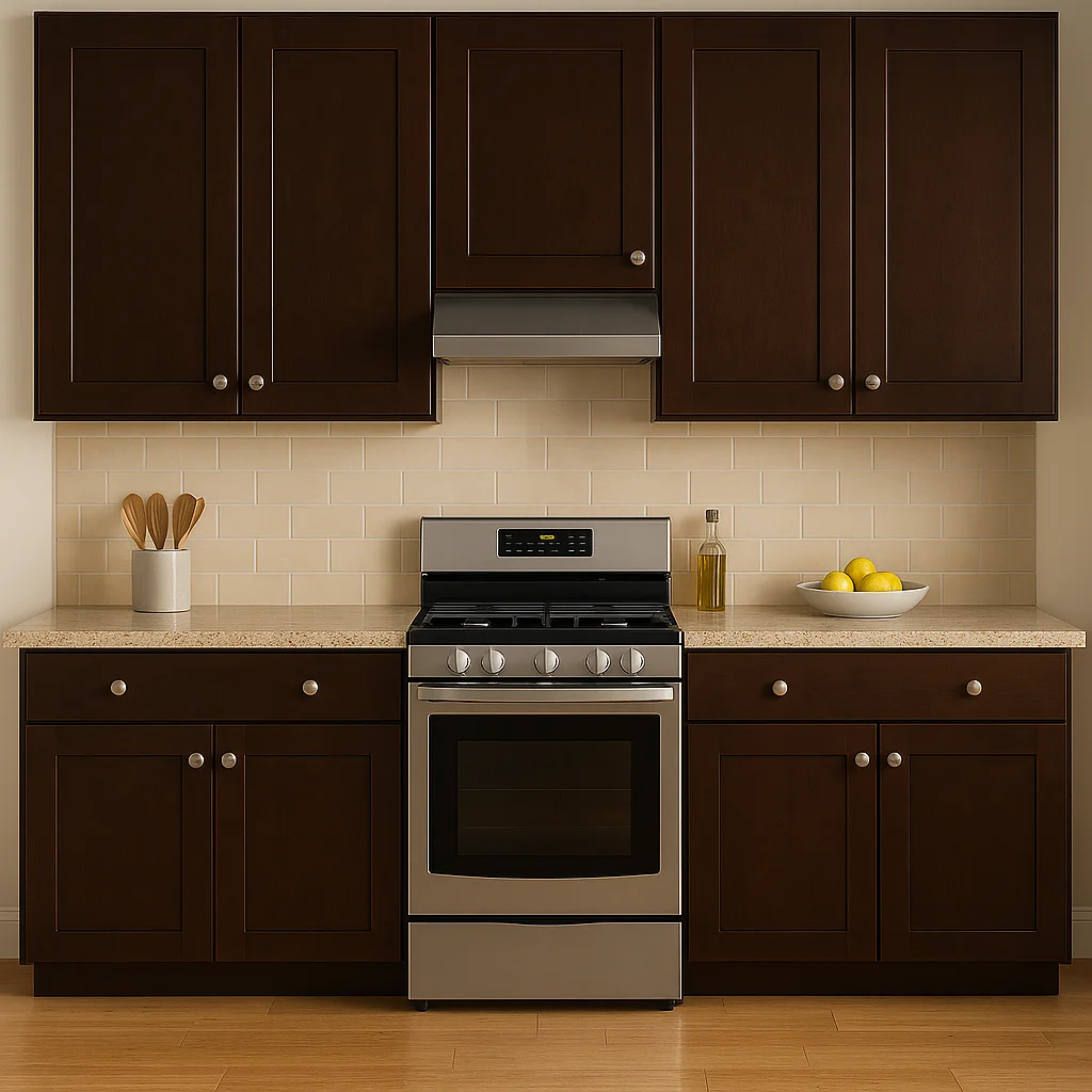Design House Brookings Solid Wood Ready to Assemble Wall Kitchen Cabinet (30" x 12" x 36"), Espresso - image 2