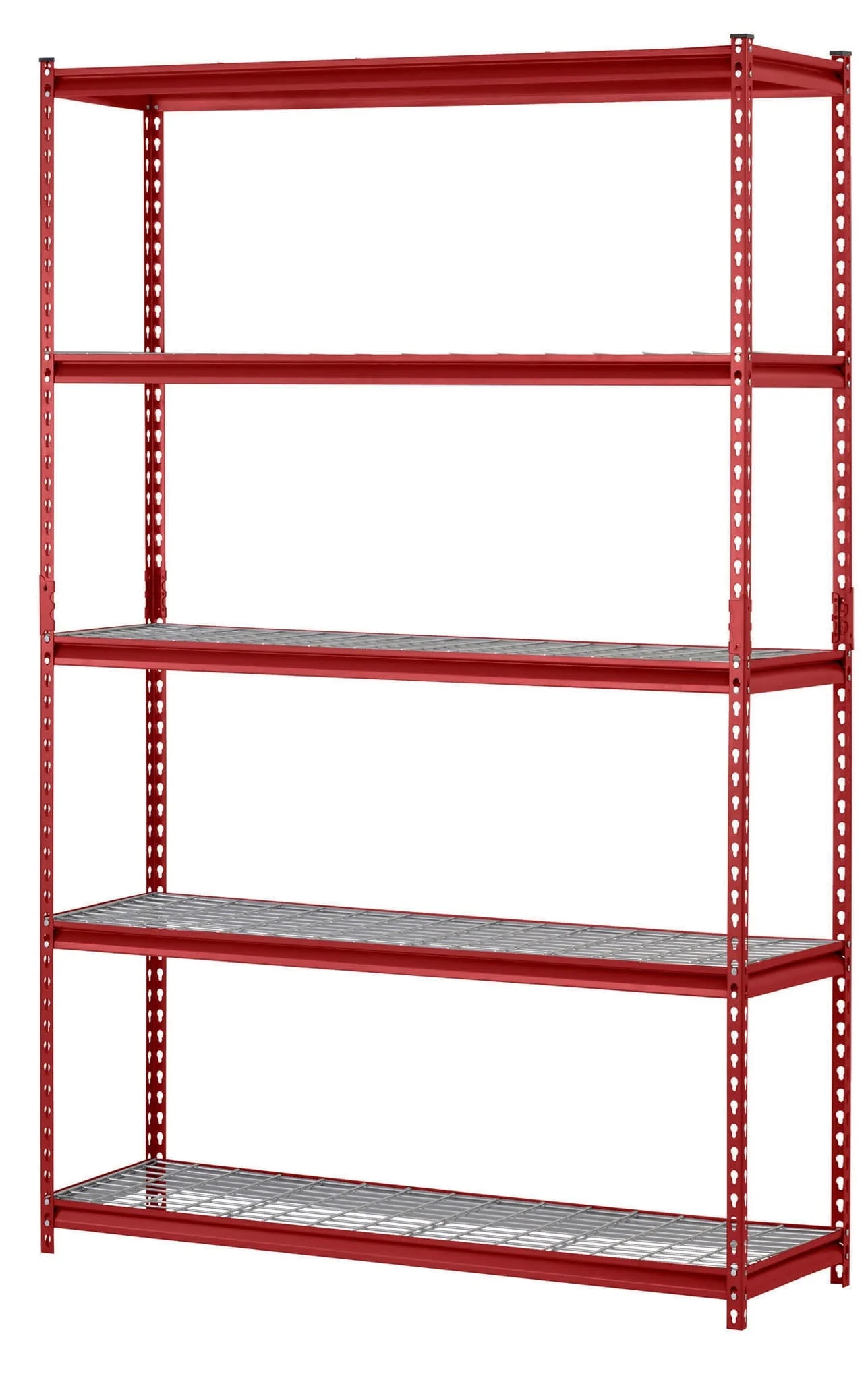 Muscle Rack 48"W x 24"D x 72"H 5-Shelf Steel Shelving, Red - image 8