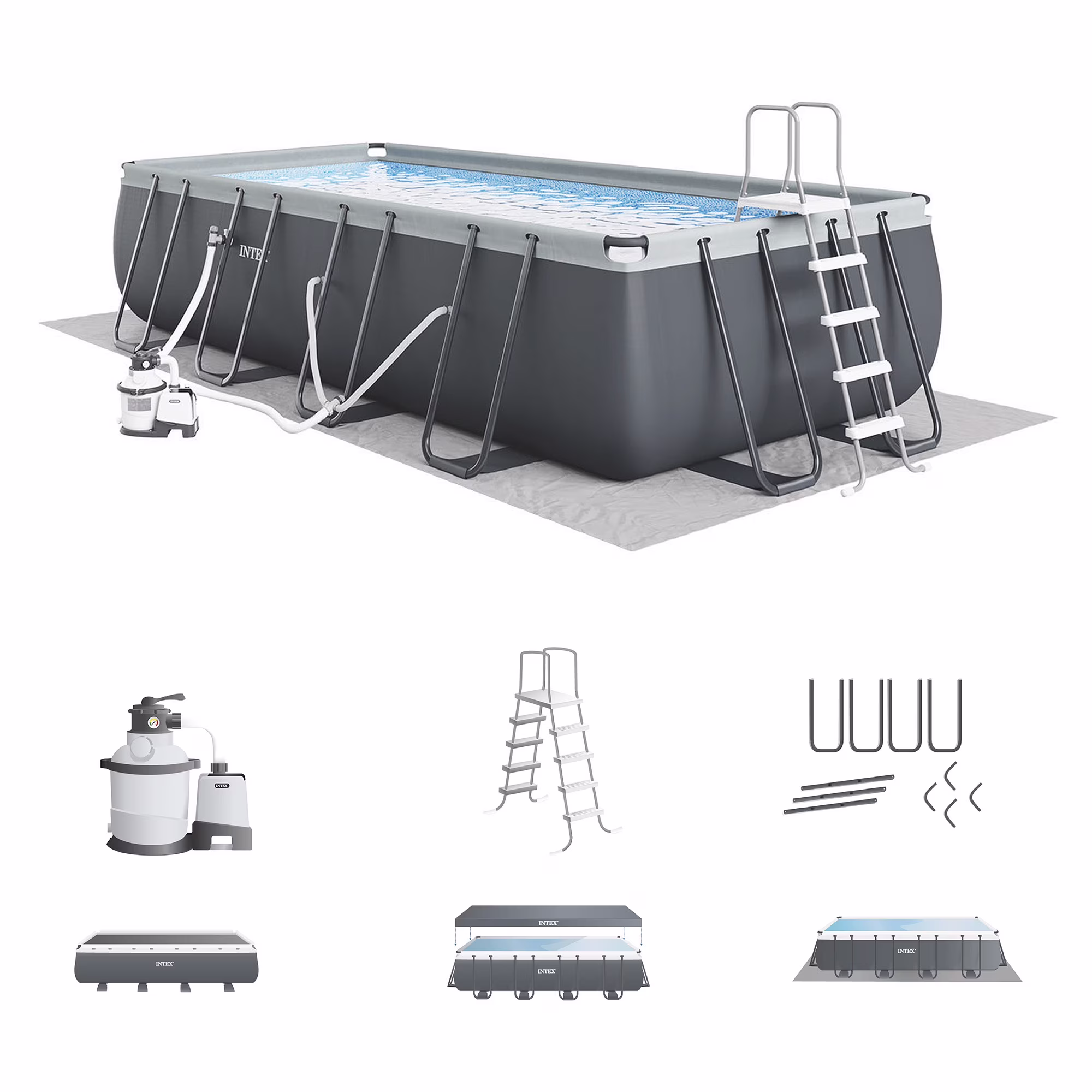 INTEX Ultra XTR 24' x 12' x 52" Above Ground Swimming Pool Set w/ Pump - image 1
