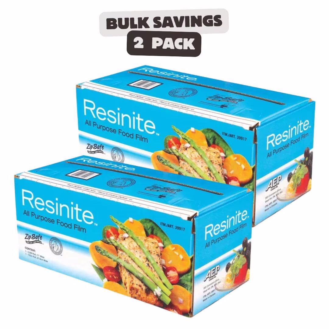 2 x Resinite 11" x 2,500' Commercial All-purpose Plastic Food Wrap - image 1