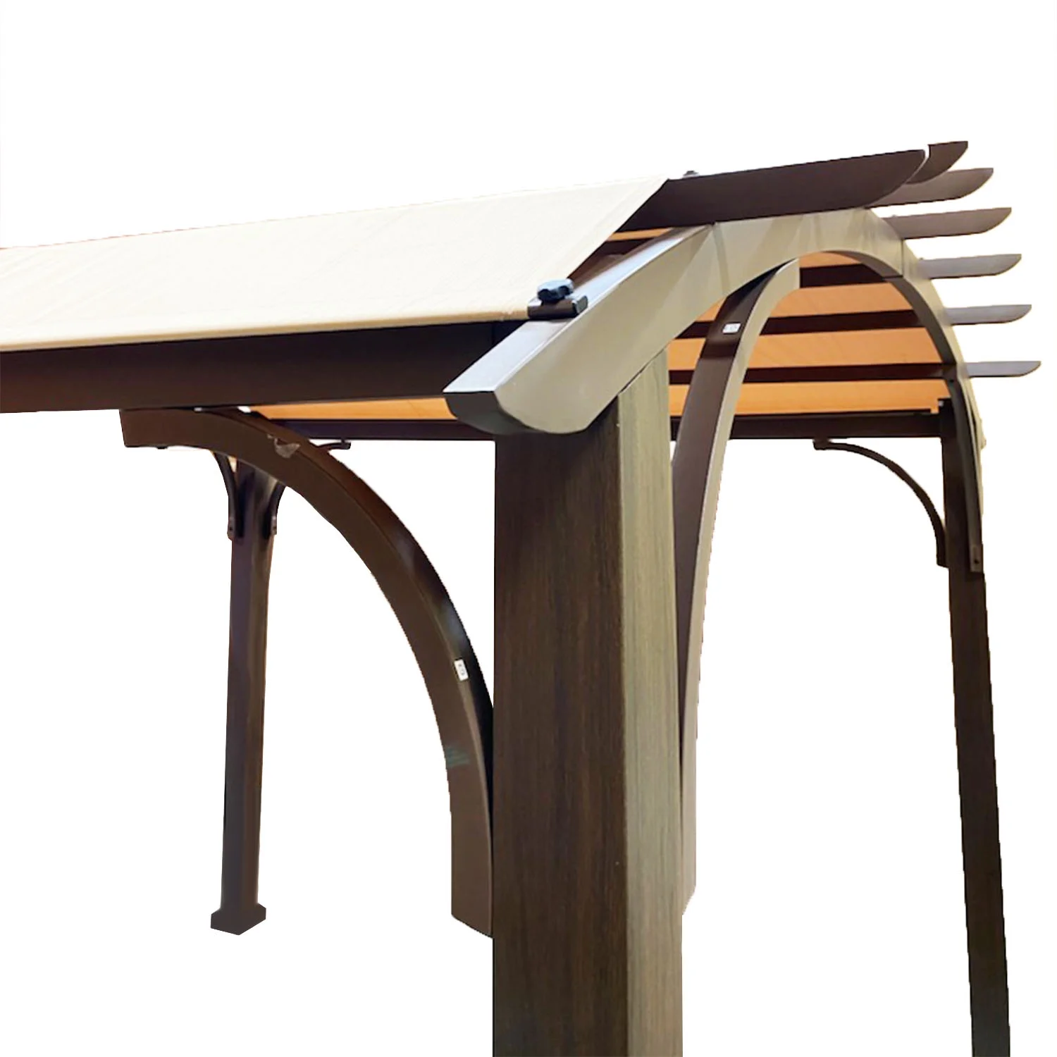 Garden Winds RipLock 500 10' x 10' x 8' Beige Polyester Pergola, Water Resistant - image 6