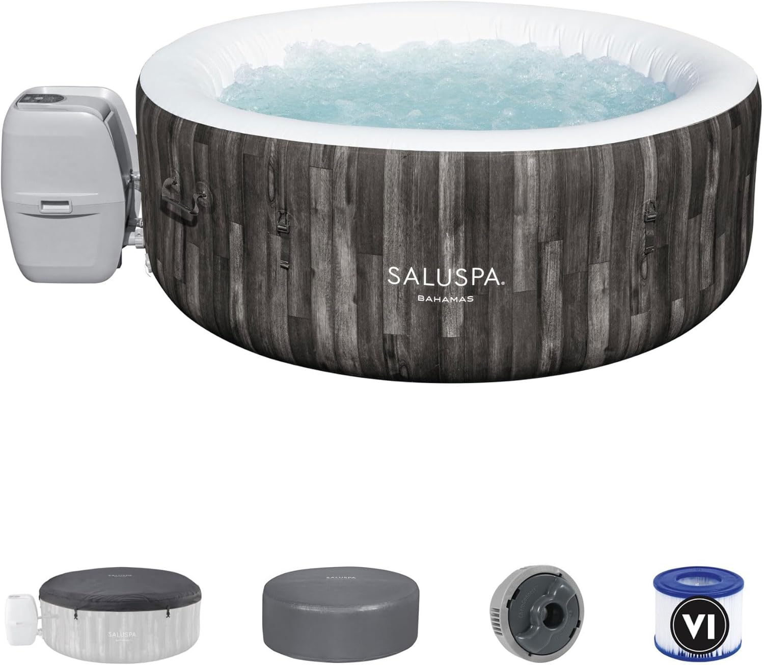 2-4 Person Inflatable Hot Tub Spa - Portable Outdoor Jacuzzi with 120 AirJets and EnergySense Cover - product image 2