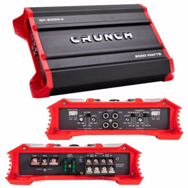 Crunch 4 x 250 at 4 Ohms 2 x 1000W at 4 Ohms Ground Pounder Amplifier - image 1