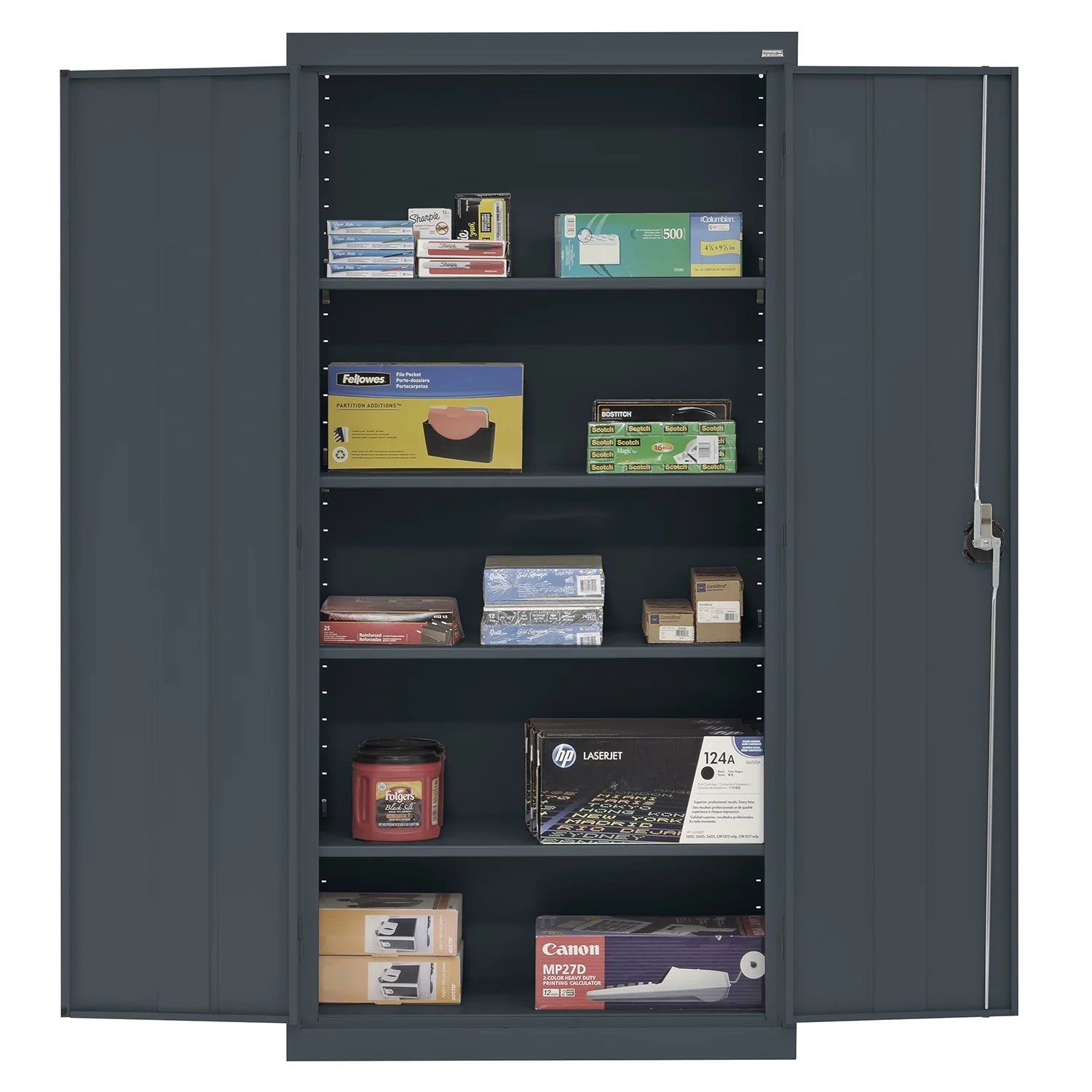 Sandusky Elite Series Steel Freestanding Garage Cabinet in Charcoal (36 in. W x 72 in. H x 24 in. D) - image 6