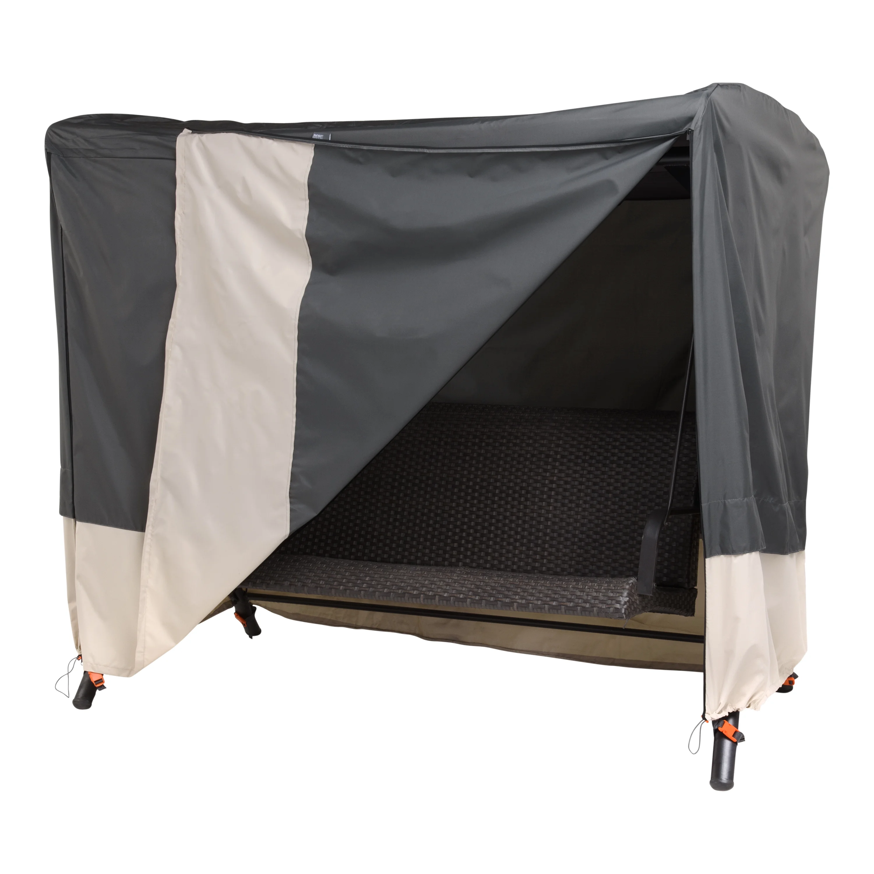 Modern Leisure Renaissance Patio Swing Cover, 81"L x 52"W x 70"H, Gray - image 6