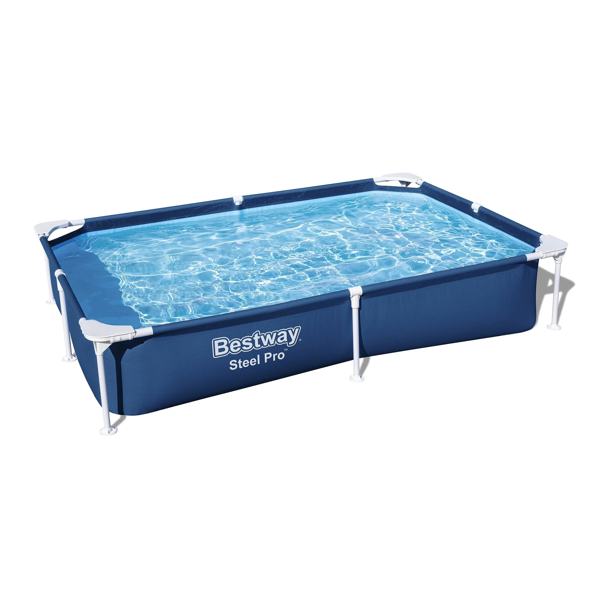 Bestway Steel Pro 87" x 59" x 17" Rectangular Above Ground Swimming Pool - image 1