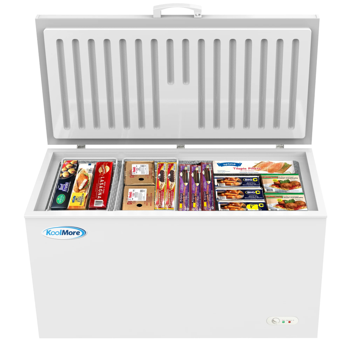 16 Cu. Ft. Chest Freezer with Lock - Deep Freezer with 2 Storage Baskets, Wheels & Adjustable Temperature Control - product image 1