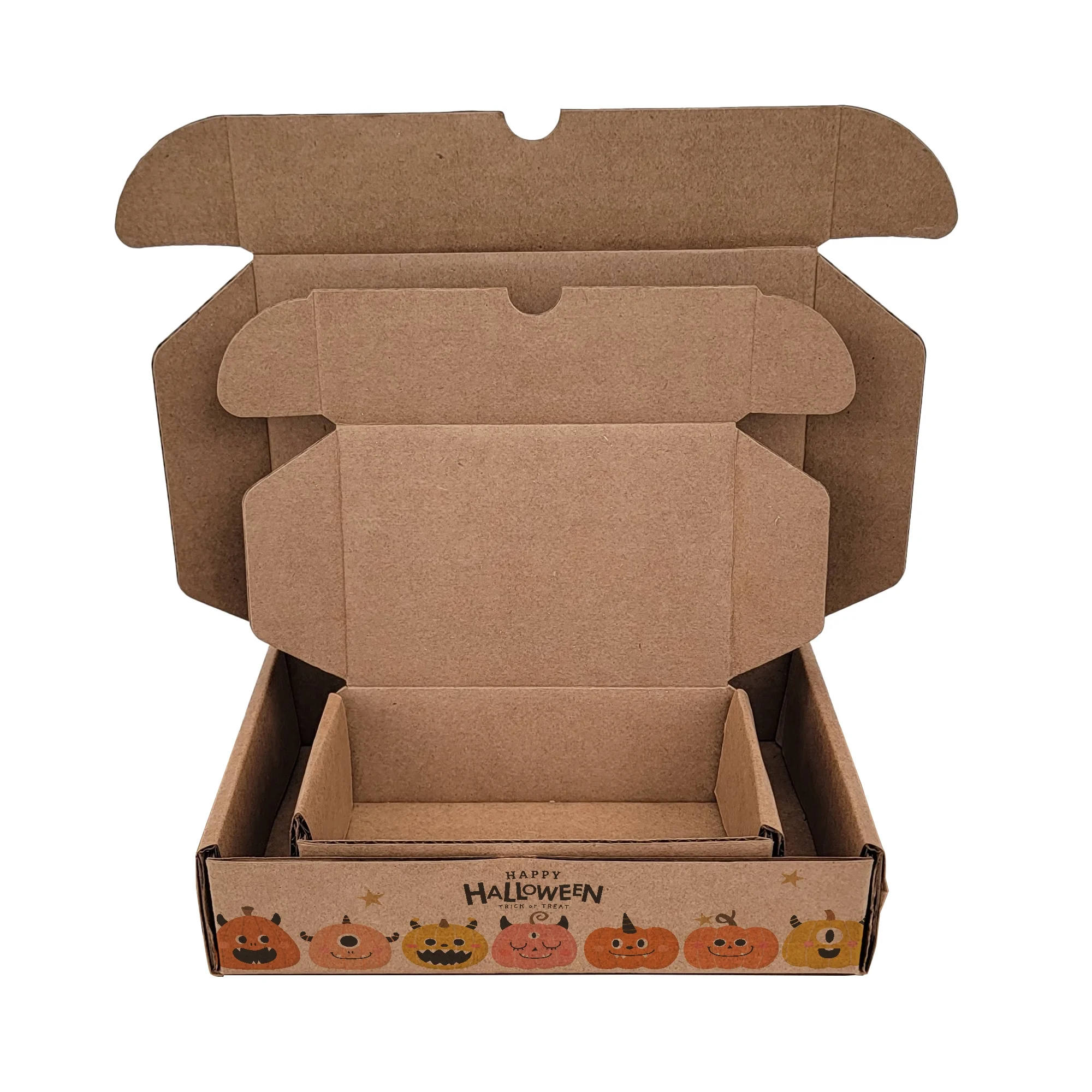 Ucanpack Pumpkin Halloween Mailer Box Festive Kraft Print Gift Boxes, 6 x 6 x 2" - 50 Pcs - image 4