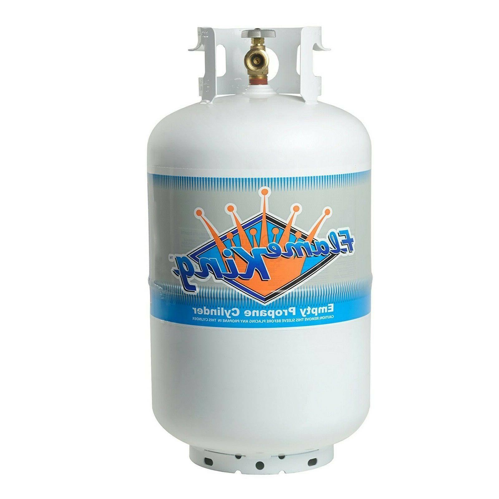 30 lb Refillable Propane Tank Cylinder - Empty Steel LP Gas Tank with OPD Valve - product image 1