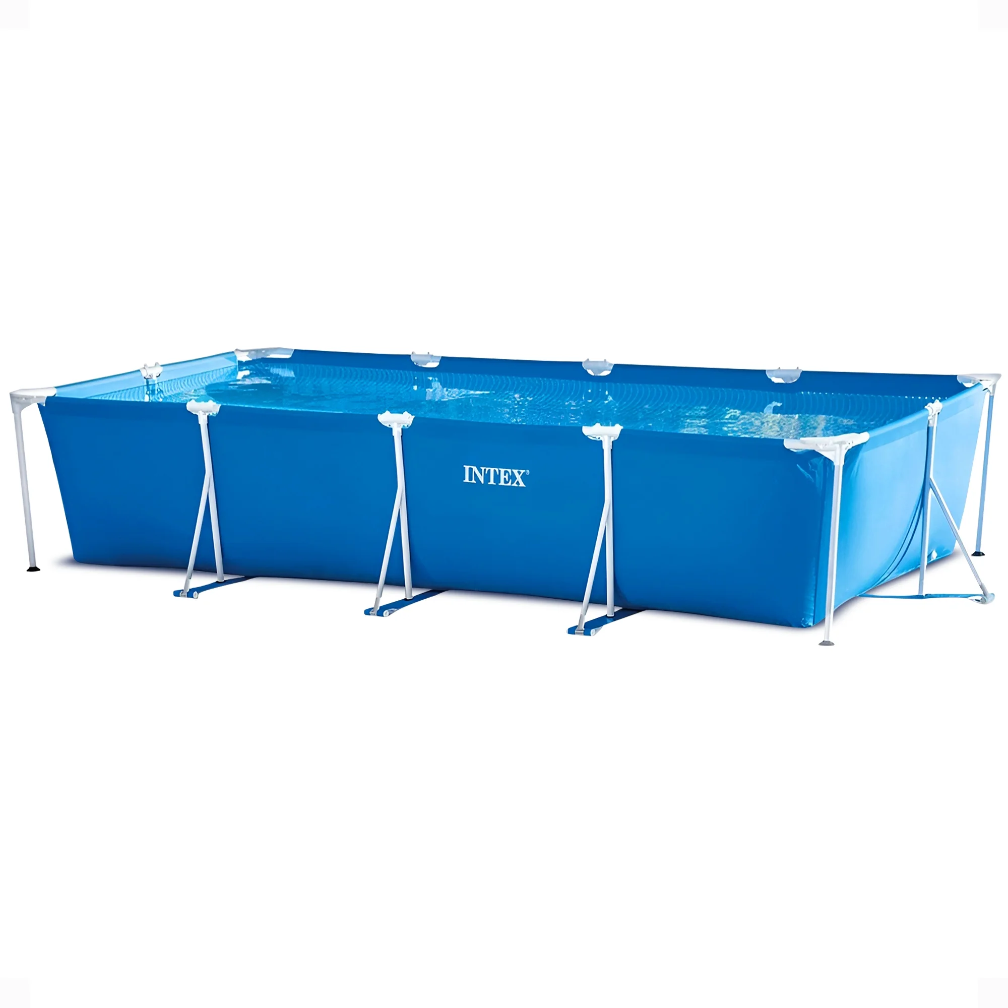 Open Box Intex 14.75ft x 7.3ft x 33In Rectangular Frame Above Ground Pool - image 1