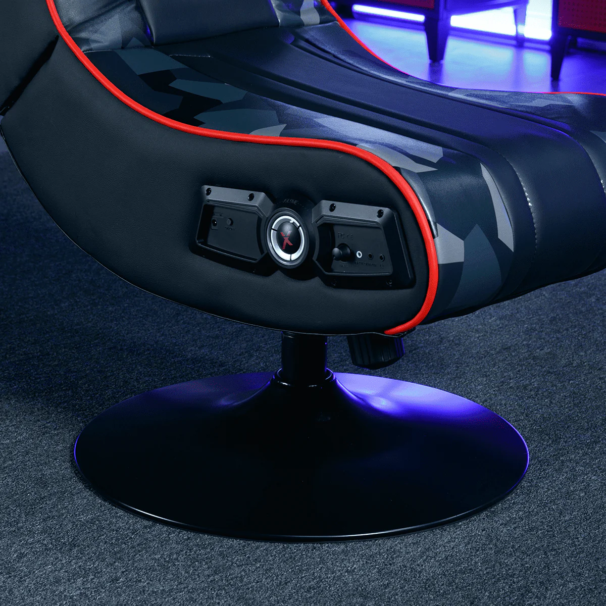 X Rocker Bolero Jr 2.1 Audio Pedestal Gaming Chair, Black PU 26.77" x 24.41" x 36.81" - image 5