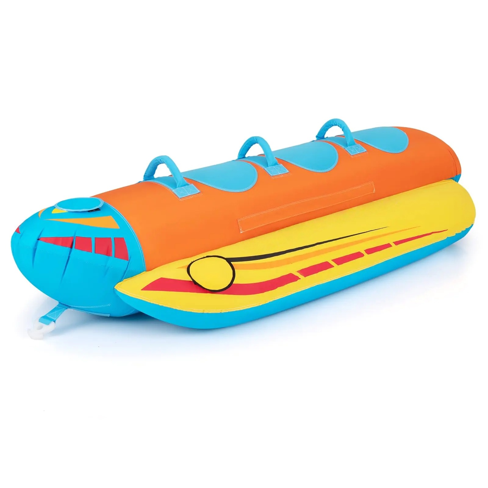 3 Person Inflatable Banana Boat Towable Tube - Heavy Duty Water Sports Boat with EVA Seats & Quick Connect - product image 1