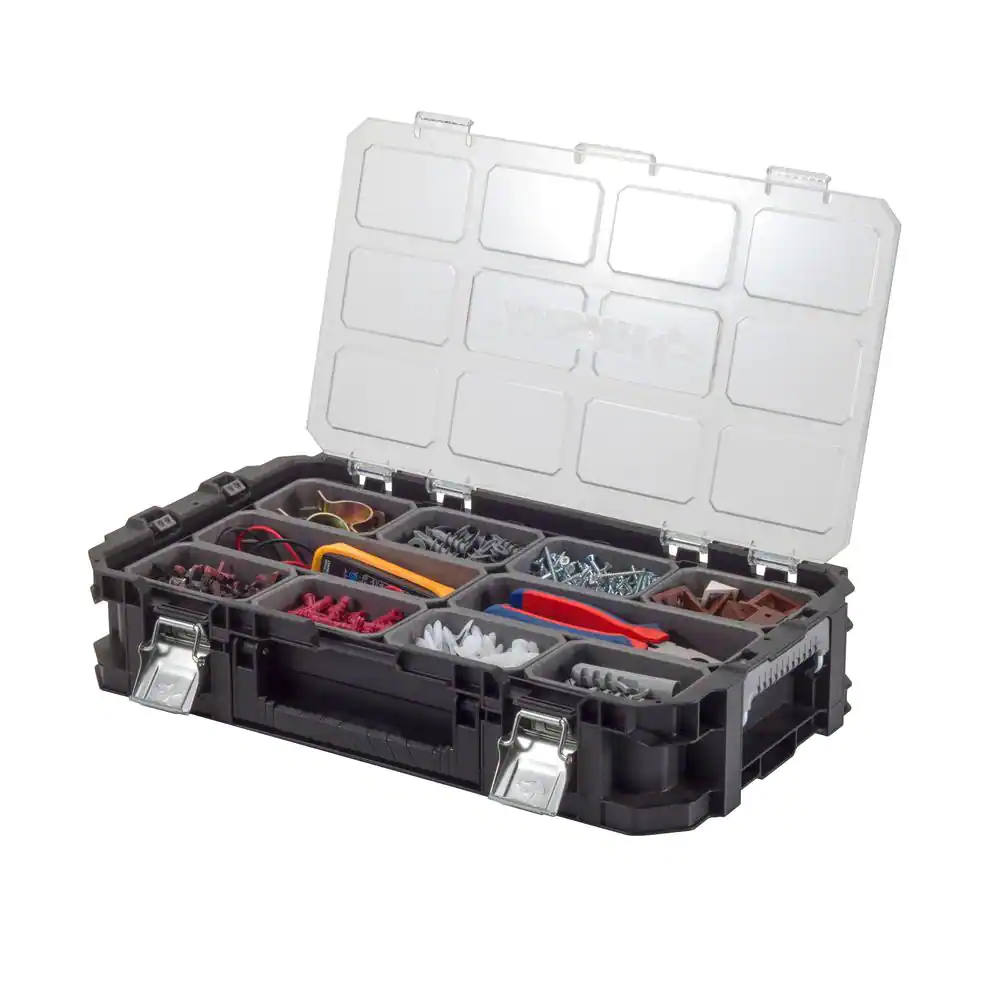 22-Inch Modular Rolling Tool Box System - 3-Piece Mobile Tool Cart with Toolbox & 12-Bin Organizer - product image 6