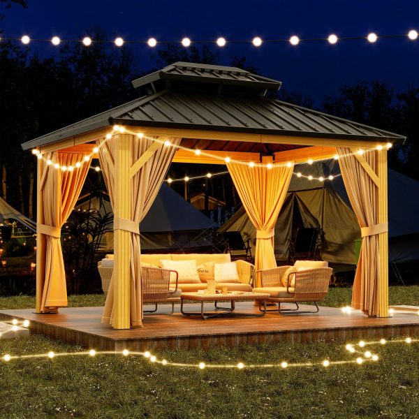 Aluminum Outdoor Gazebo - Garden Patio Canopy with Secure Anchoring - product image 3