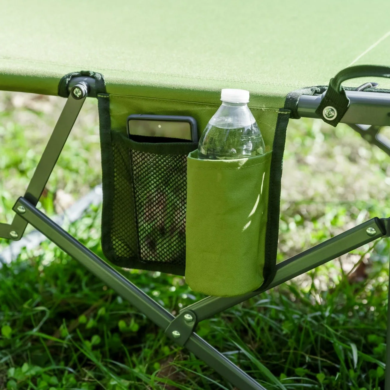 Ozark Trail Adult Quick Fold Speedy Camp Cot, Green, 79"x 33" x 16" - image 7