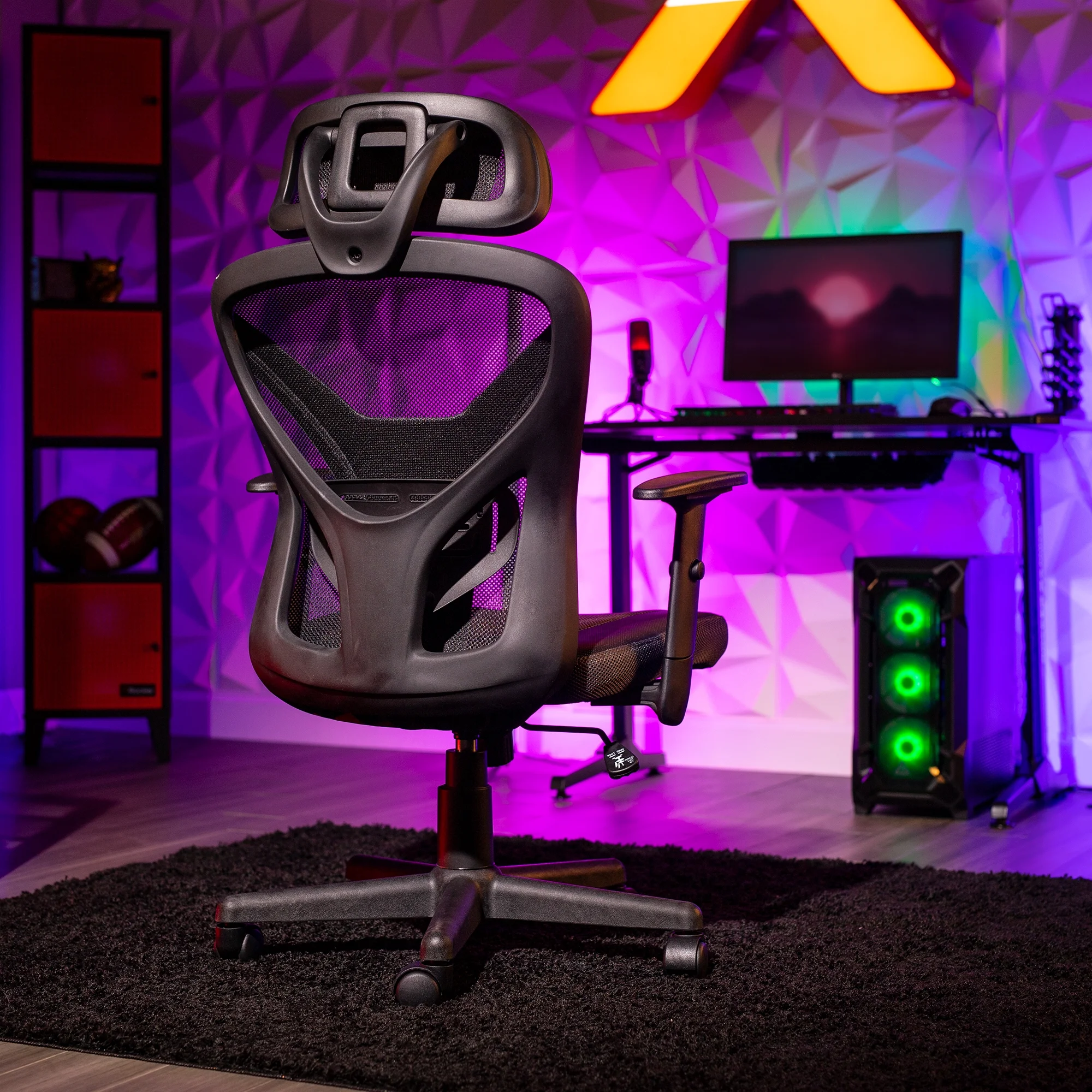 X Rocker Voyage Mesh Gaming Chair, Black, 24.8 x 25 x 41.92-45.66 - image 6