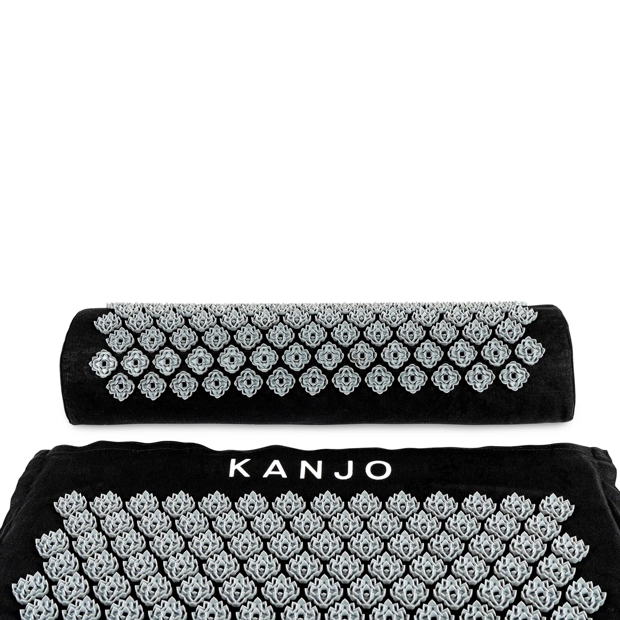 Kanjo Acupressure Mat Set Mat: 24 X 34 Inch / Pillow: 6 X 22 Inch Black White KANMATXL - image 7