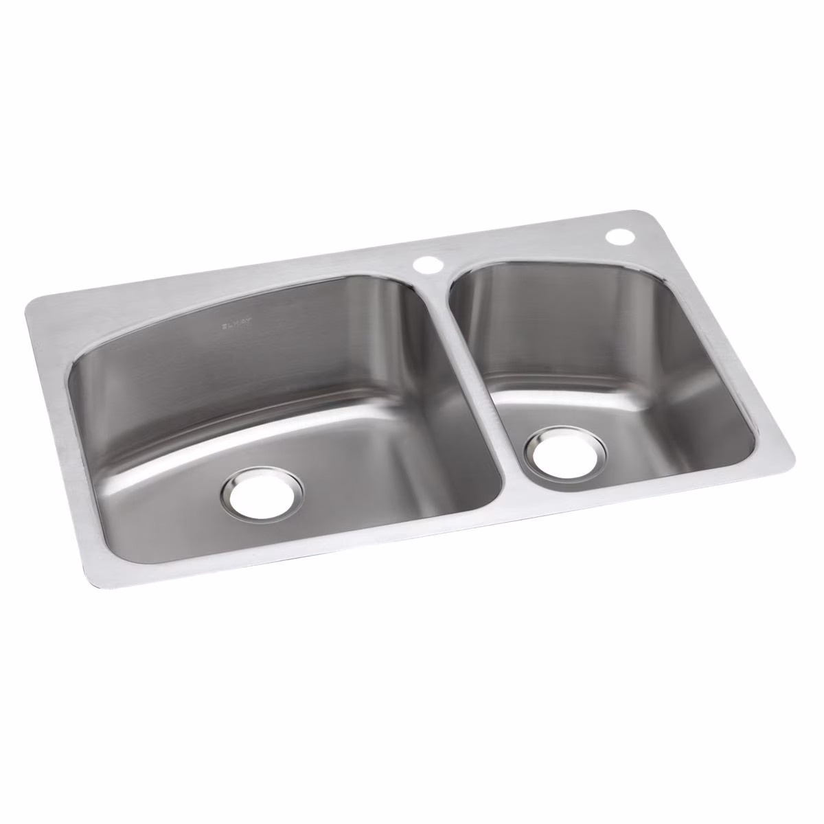 Elkay Dayton Stainless Steel 33" x 22" x 8", 60/40 Double Bowl Dual Mount Sink - image 1