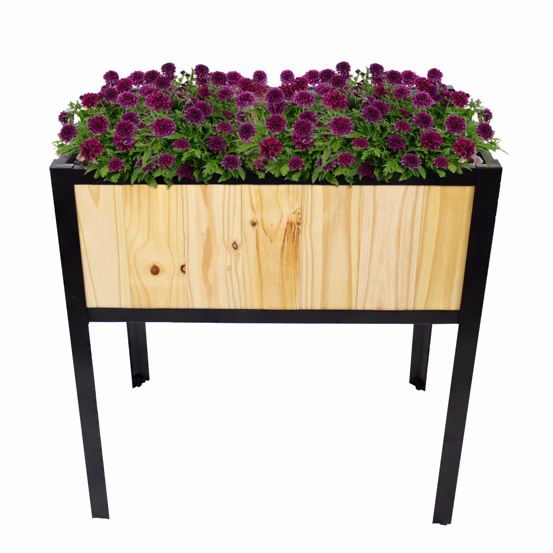 Sunnydaze 29.25" x 20" x 30.75" Gray Acacia Wood Rectangular Raised Garden Bed with Legs - image 3