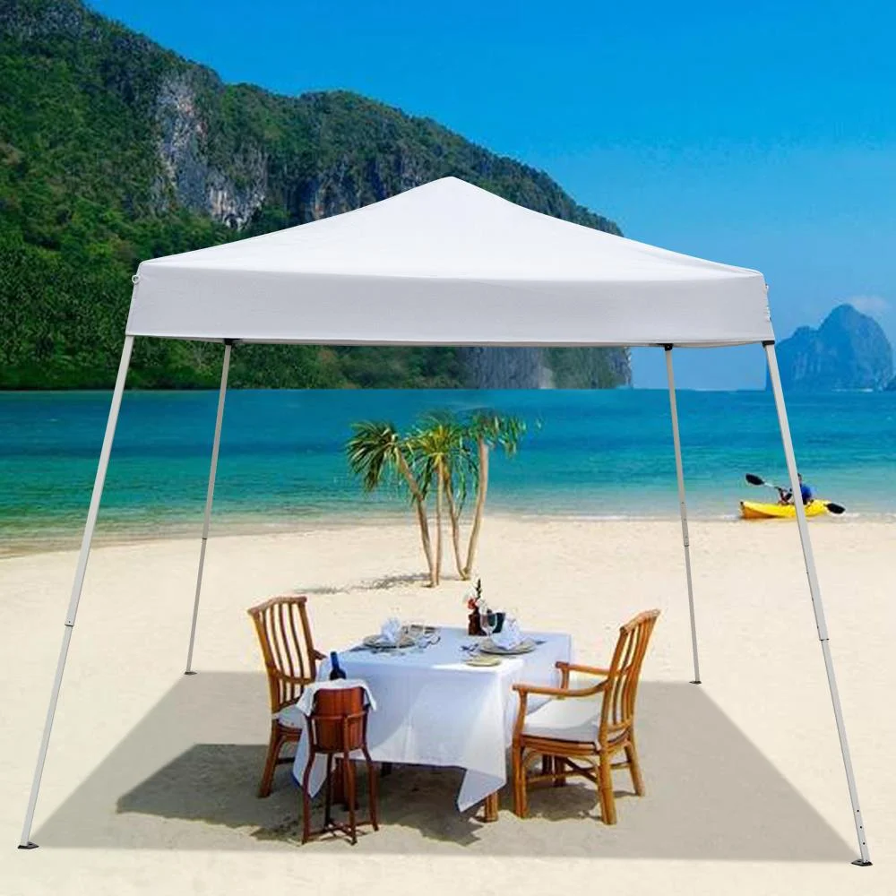 Zimtown 10ft x 10ft Base/8ft x 8ft Outdoor Pop up Tent Folding Gazebo Beach Canopy White - image 6