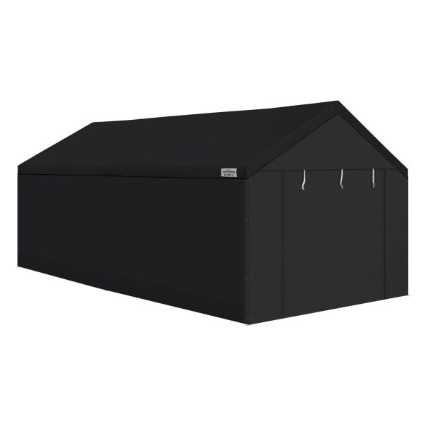 10x20 ft Straight Leg Instant Canopy Tent with Sidewalls, Pop-Up Outdoor Party Shelter & Carport, Black - product image 3