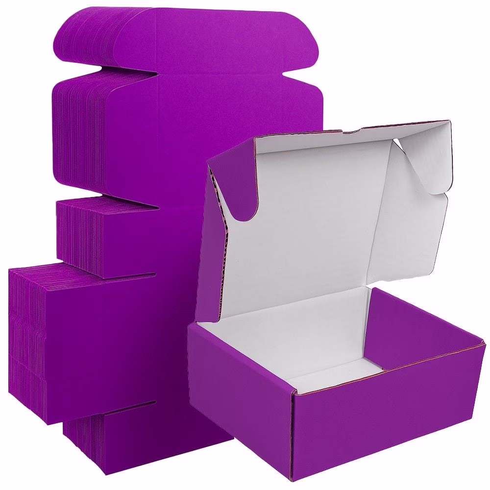 Ucanpack Corrugated Mailer Box Packing Supplies For Moving Purple Large , 18 x 12 x 3" - 50 Pcs - image 1