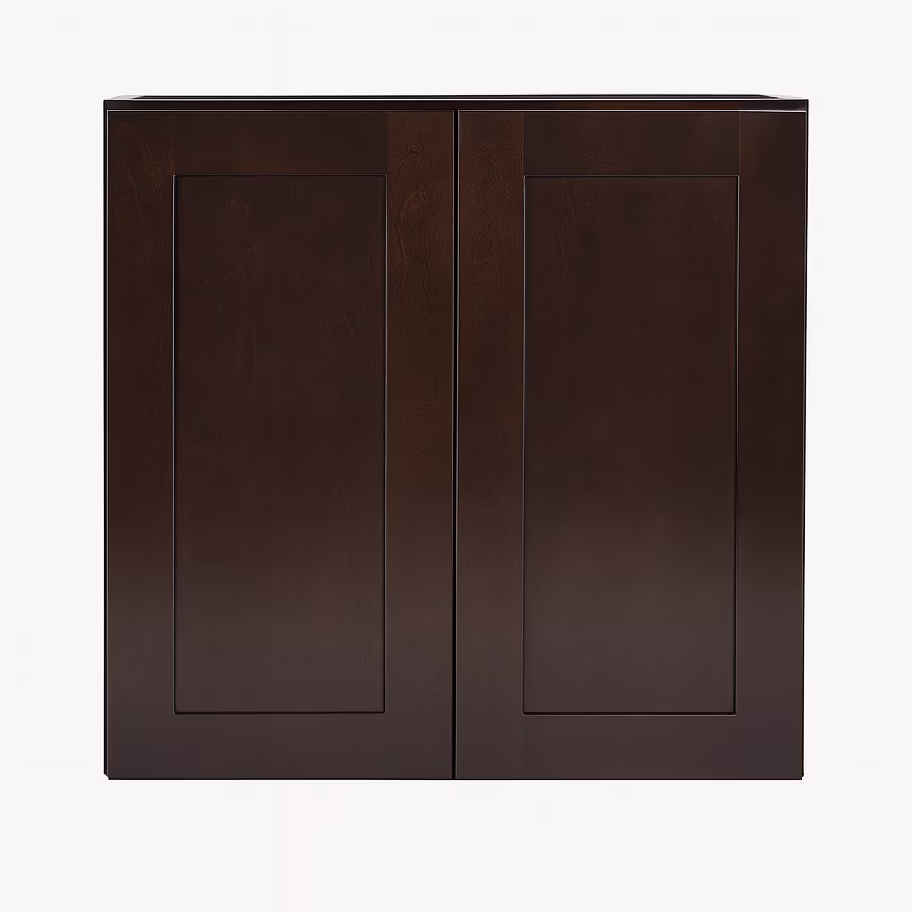 Design House Brookings Solid Wood Ready to Assemble Wall Kitchen Cabinet (30" x 12" x 36"), Espresso - image 1