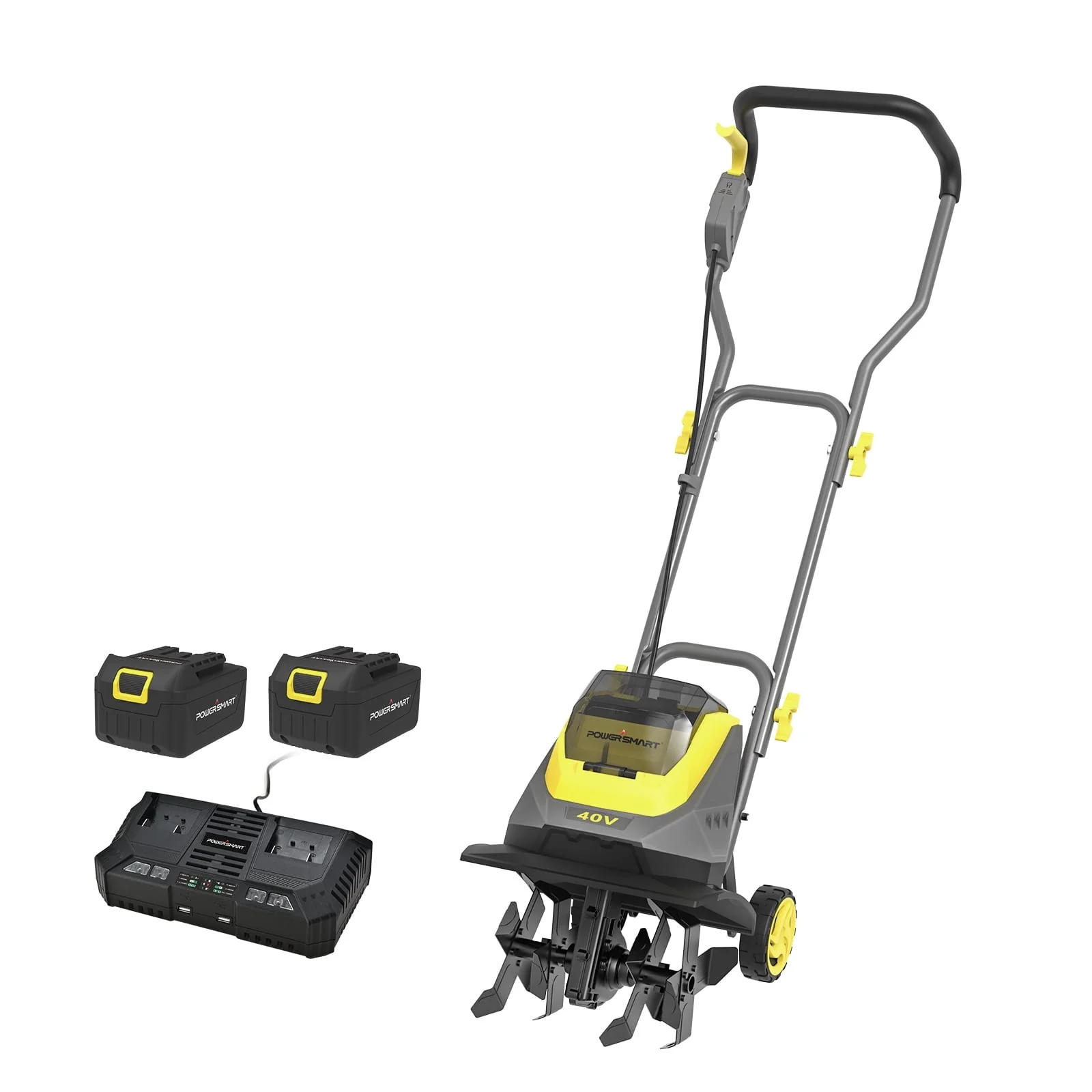 PowerSmart 40V 12-inch Cordless Garden Tiller/Cultivator , 23.4 x 14 x 12.8 inches - image 1