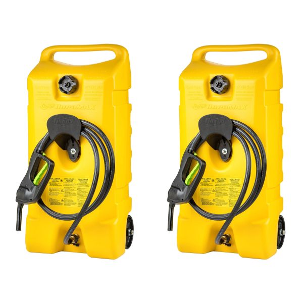 14-Gallon Portable Diesel Fuel Tank with Pump, Wheeled Fuel Caddy with 10 ft Hose for Generators, Boats and Equipment - product image 1