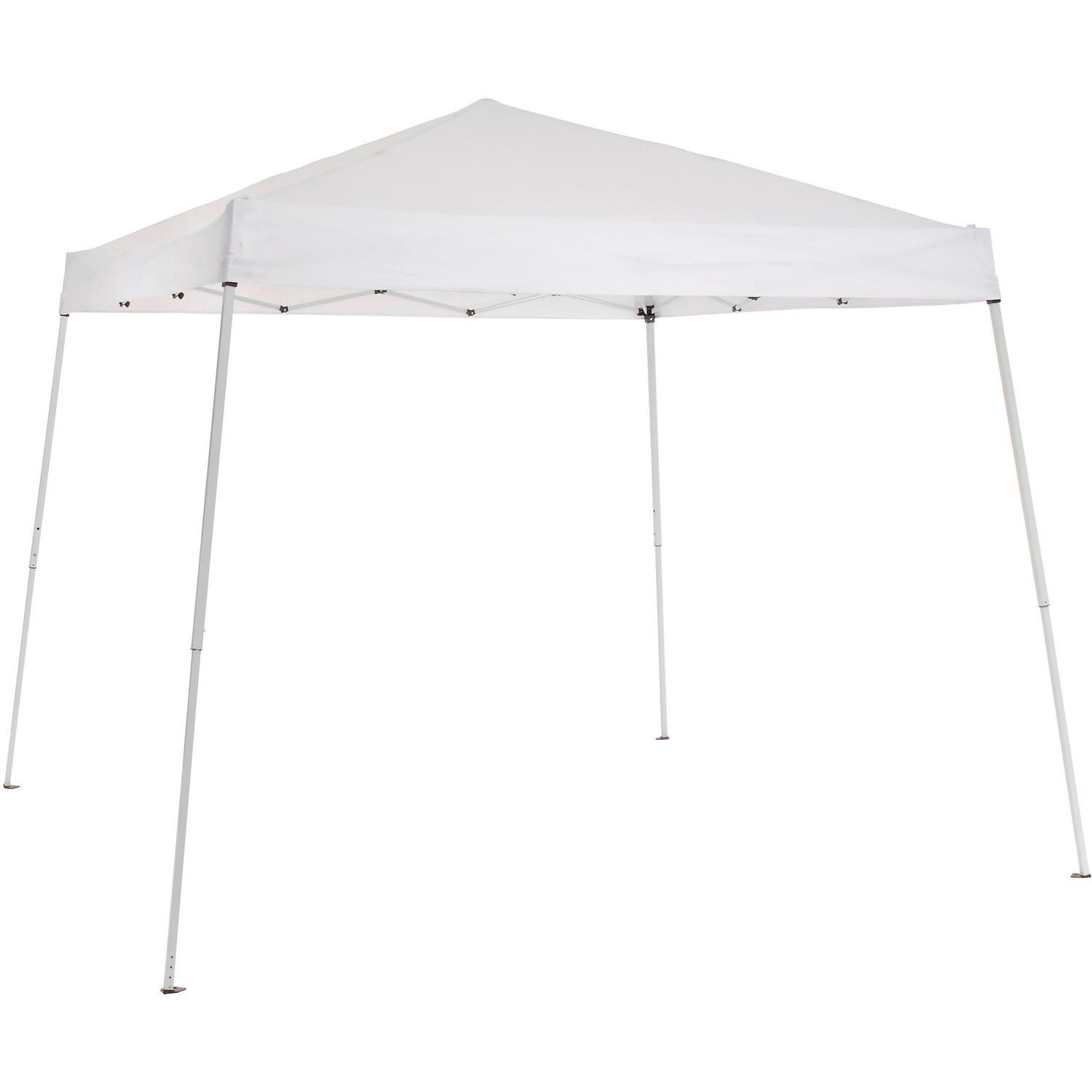 Portable Pop Up Canopy, Slant Leg, 10'L X 10'W X 8' 11"H, White - image 4