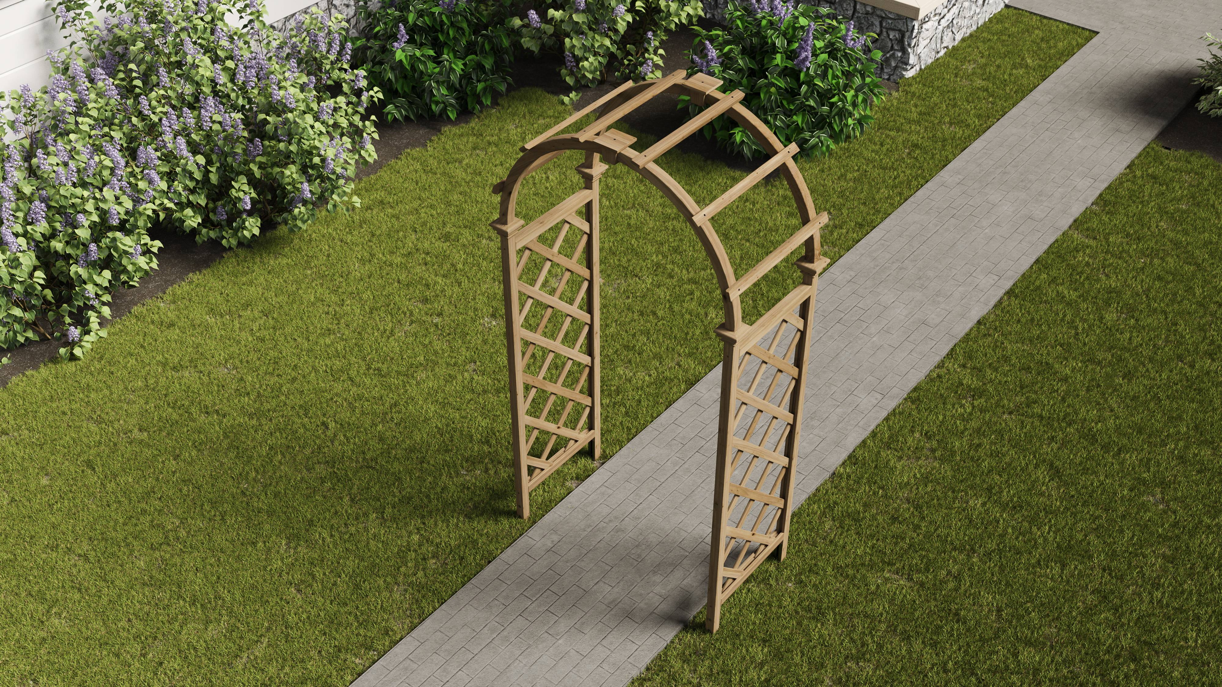 Vita 43"L x 23"W x 81"H Cedar Arbor, Golden Brown, VA68893 - image 5
