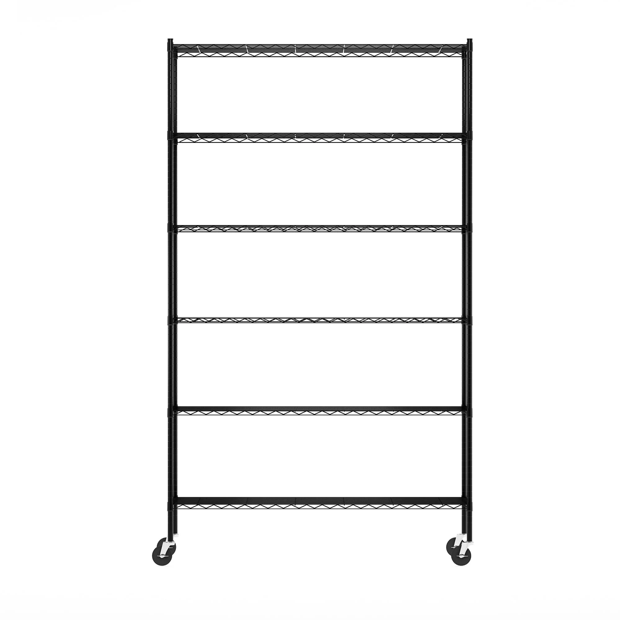 Furinno Wayar 6-Tier Metal Storage Shelf Rack, 48 x 18 x 82, Black - image 2