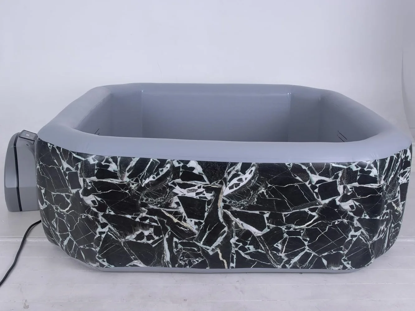 Garvee Inflatable Hot Tub 82.67 x 82.67 x 27.55", for 4-6 Persons, 105 Jets, Marble Design - image 5
