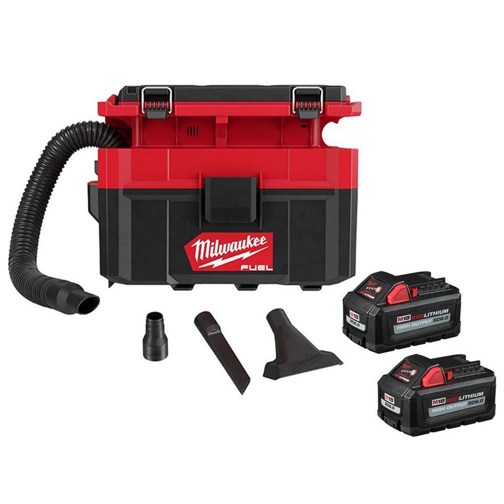 M18 FUEL PACKOUT 18-Volt Lithium-Ion Cordless 2.5 Gal. Wet/Dry Vacuum with (2) M18 HIGH OUTPUT 6.0 Ah Batteries - product image 2